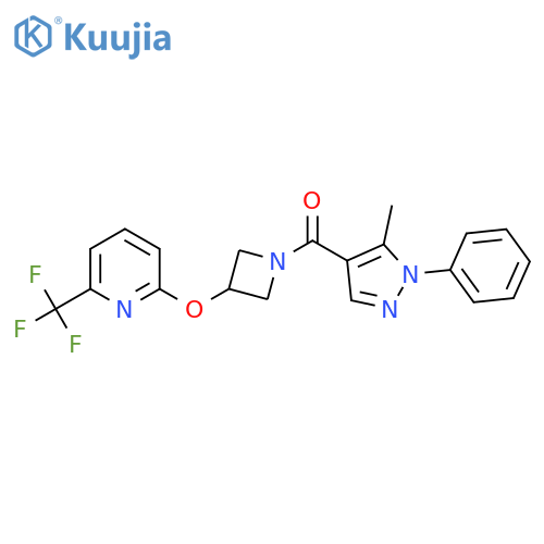 2-{[1-(5-methyl-1-phenyl-1H-pyrazole-4-carbonyl)azetidin-3-yl]oxy}-6-(trifluoromethyl)pyridine structure