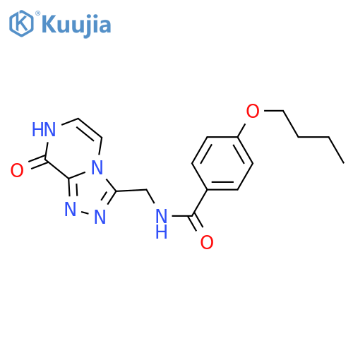 4-butoxy-N-({8-hydroxy-1,2,4triazolo4,3-apyrazin-3-yl}methyl)benzamide structure