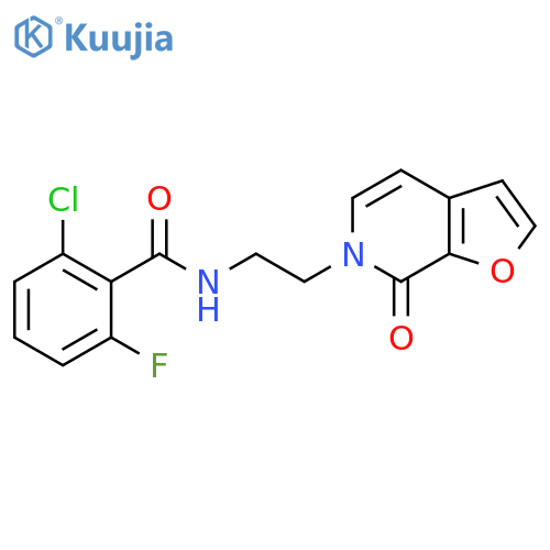 2-chloro-6-fluoro-N-(2-{7-oxo-6H,7H-furo2,3-cpyridin-6-yl}ethyl)benzamide structure