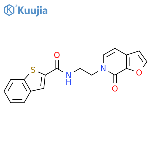 N-(2-{7-oxo-6H,7H-furo2,3-cpyridin-6-yl}ethyl)-1-benzothiophene-2-carboxamide structure