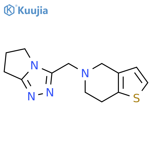 3-({4H,5H,6H,7H-thieno3,2-cpyridin-5-yl}methyl)-5H,6H,7H-pyrrolo2,1-c1,2,4triazole structure