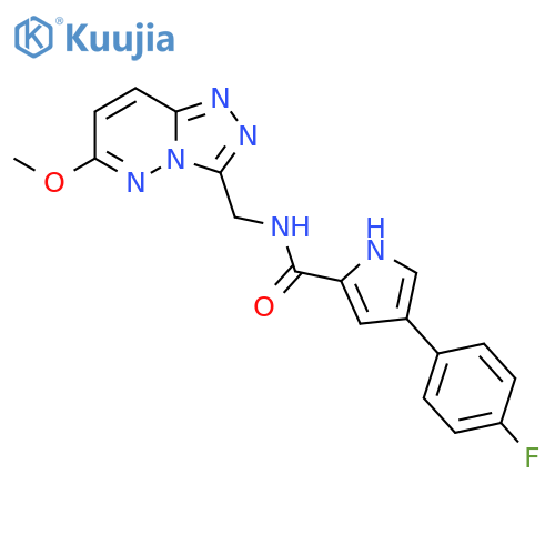 4-(4-fluorophenyl)-N-({6-methoxy-1,2,4triazolo4,3-bpyridazin-3-yl}methyl)-1H-pyrrole-2-carboxamide structure