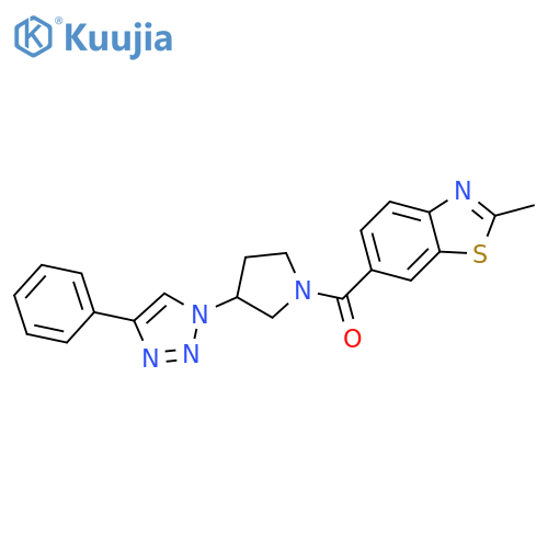 (2-methyl-1,3-benzothiazol-6-yl)-[3-(4-phenyltriazol-1-yl)pyrrolidin-1-yl]methanone structure