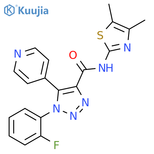 N-(4,5-dimethyl-1,3-thiazol-2-yl)-1-(2-fluorophenyl)-5-(pyridin-4-yl)-1H-1,2,3-triazole-4-carboxamide structure