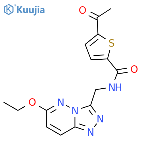 5-acetyl-N-({6-ethoxy-[1,2,4]triazolo[4,3-b]pyridazin-3-yl}methyl)thiophene-2-carboxamide structure