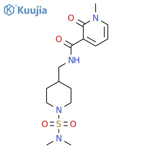 N-{[1-(dimethylsulfamoyl)piperidin-4-yl]methyl}-1-methyl-2-oxo-1,2-dihydropyridine-3-carboxamide structure