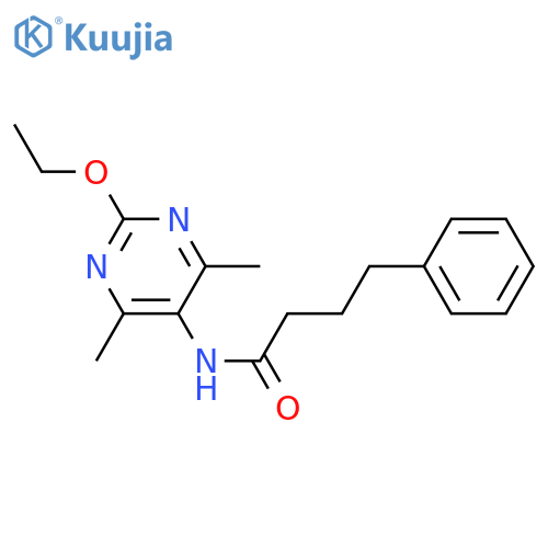 N-(2-ethoxy-4,6-dimethylpyrimidin-5-yl)-4-phenylbutanamide structure