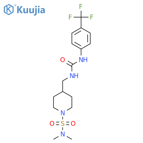 3-{[1-(dimethylsulfamoyl)piperidin-4-yl]methyl}-1-[4-(trifluoromethyl)phenyl]urea structure