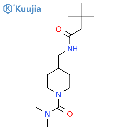 4-(3,3-dimethylbutanamido)methyl-N,N-dimethylpiperidine-1-carboxamide structure