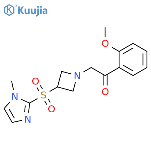 2-(2-methoxyphenyl)-1-[3-(1-methylimidazol-2-yl)sulfonylazetidin-1-yl]ethanone structure