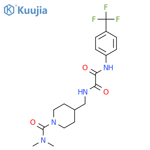 N-{1-(dimethylcarbamoyl)piperidin-4-ylmethyl}-N'-4-(trifluoromethyl)phenylethanediamide structure