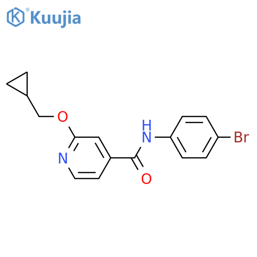 N-(4-bromophenyl)-2-(cyclopropylmethoxy)pyridine-4-carboxamide structure