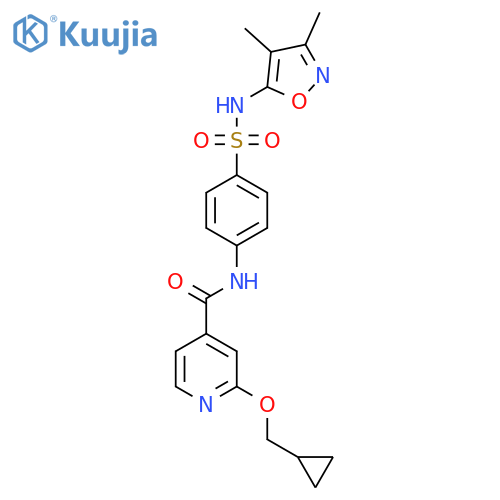 2-(cyclopropylmethoxy)-N-(4-(N-(3,4-dimethylisoxazol-5-yl)sulfamoyl)phenyl)isonicotinamide structure