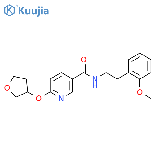 N-(2-methoxyphenethyl)-6-((tetrahydrofuran-3-yl)oxy)nicotinamide structure