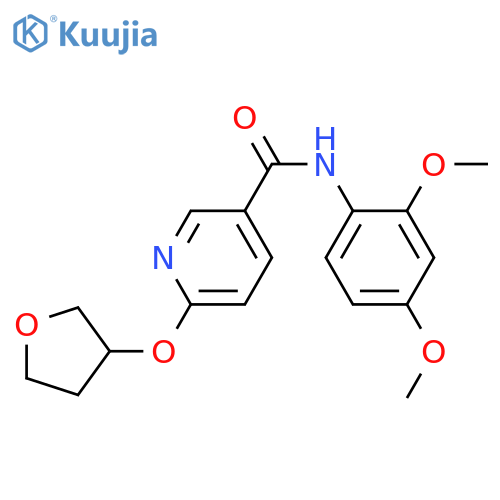 N-(2,4-dimethoxyphenyl)-6-(oxolan-3-yloxy)pyridine-3-carboxamide structure