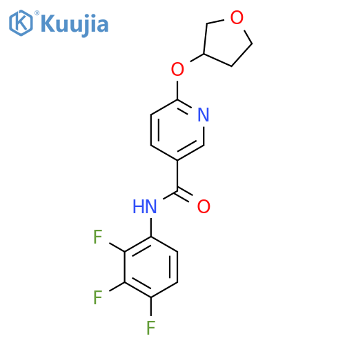 6-((tetrahydrofuran-3-yl)oxy)-N-(2,3,4-trifluorophenyl)nicotinamide structure