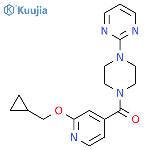 (2-(Cyclopropylmethoxy)pyridin-4-yl)(4-(pyrimidin-2-yl)piperazin-1-yl)methanone structure