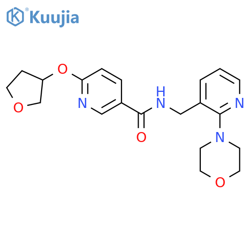 N-((2-morpholinopyridin-3-yl)methyl)-6-((tetrahydrofuran-3-yl)oxy)nicotinamide structure