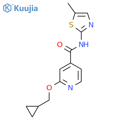 2-(cyclopropylmethoxy)-N-(5-methylthiazol-2-yl)isonicotinamide structure