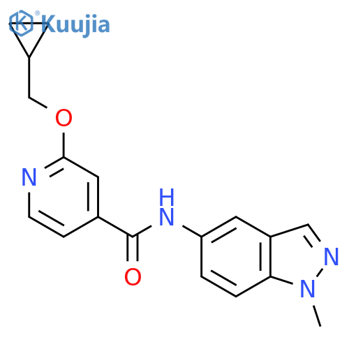 2-(cyclopropylmethoxy)-N-(1-methyl-1H-indazol-5-yl)isonicotinamide structure
