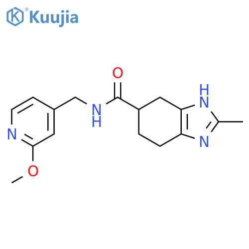 N-[(2-methoxypyridin-4-yl)methyl]-2-methyl-4,5,6,7-tetrahydro-1H-1,3-benzodiazole-5-carboxamide structure