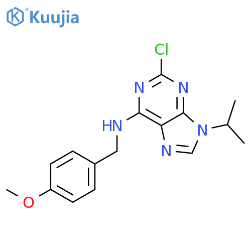 2-Chloro-9-isopropyl-N-(4-methoxybenzyl)-9H-purin-6-amine structure