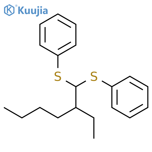 Benzene, 1,1'-[(2-ethylhexylidene)bis(thio)]bis- structure