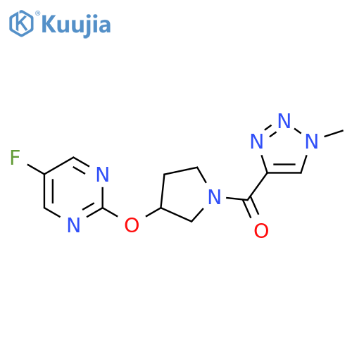 (3-((5-fluoropyrimidin-2-yl)oxy)pyrrolidin-1-yl)(1-methyl-1H-1,2,3-triazol-4-yl)methanone structure