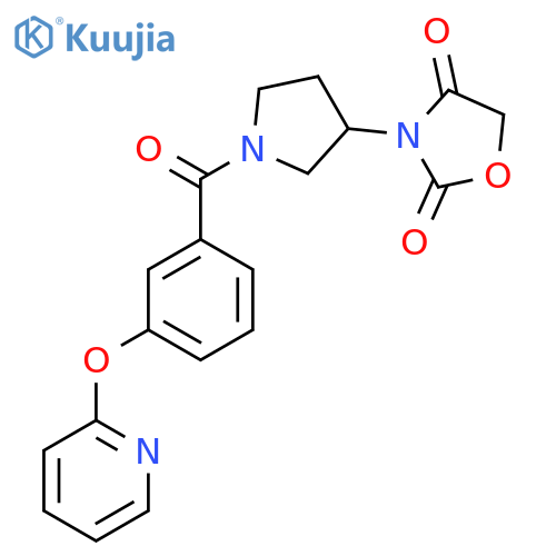 3-(1-(3-(Pyridin-2-yloxy)benzoyl)pyrrolidin-3-yl)oxazolidine-2,4-dione structure