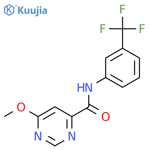 6-methoxy-N-[3-(trifluoromethyl)phenyl]pyrimidine-4-carboxamide structure