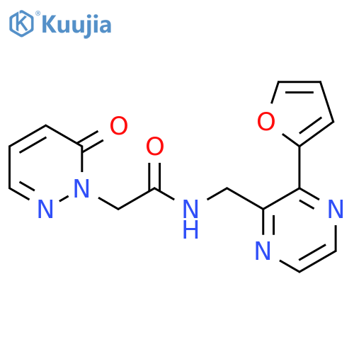 N-{3-(furan-2-yl)pyrazin-2-ylmethyl}-2-(6-oxo-1,6-dihydropyridazin-1-yl)acetamide structure