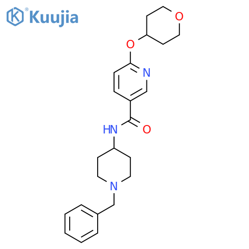 N-(1-benzylpiperidin-4-yl)-6-((tetrahydro-2H-pyran-4-yl)oxy)nicotinamide structure