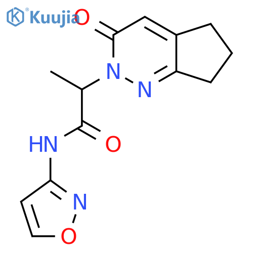 N-(1,2-oxazol-3-yl)-2-{3-oxo-2H,3H,5H,6H,7H-cyclopentacpyridazin-2-yl}propanamide structure