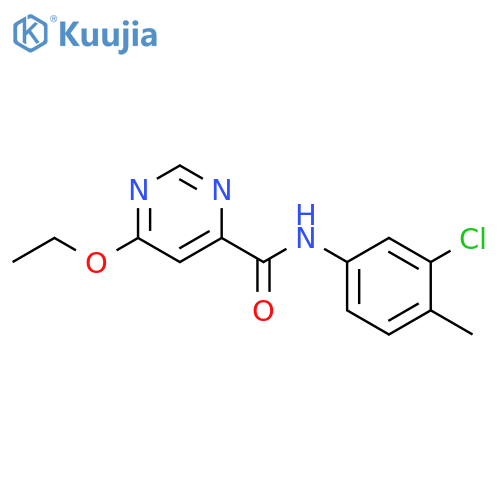 N-(3-chloro-4-methylphenyl)-6-ethoxypyrimidine-4-carboxamide structure