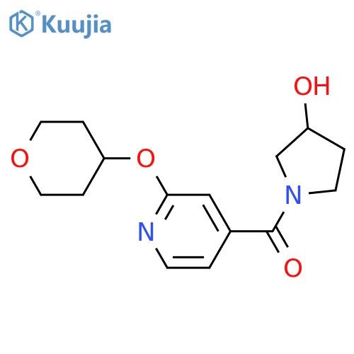 (3-hydroxypyrrolidin-1-yl)-[2-(oxan-4-yloxy)pyridin-4-yl]methanone structure