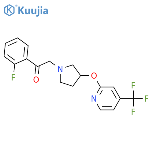 2-(2-fluorophenyl)-1-[3-[4-(trifluoromethyl)pyridin-2-yl]oxypyrrolidin-1-yl]ethanone structure