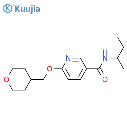 N-butan-2-yl-6-(oxan-4-ylmethoxy)pyridine-3-carboxamide structure