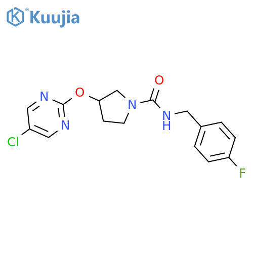 3-(5-chloropyrimidin-2-yl)oxy-N-(4-fluorophenyl)methylpyrrolidine-1-carboxamide structure