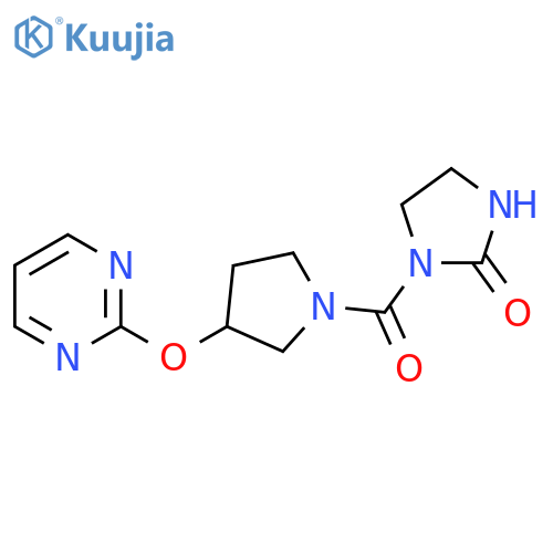 1-(3-(Pyrimidin-2-yloxy)pyrrolidine-1-carbonyl)imidazolidin-2-one structure