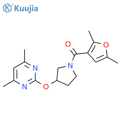(2,5-Dimethylfuran-3-yl)(3-((4,6-dimethylpyrimidin-2-yl)oxy)pyrrolidin-1-yl)methanone structure