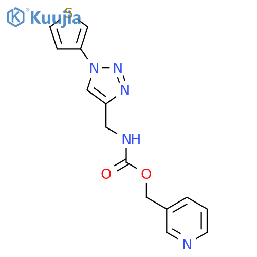 (pyridin-3-yl)methyl N-{1-(thiophen-3-yl)-1H-1,2,3-triazol-4-ylmethyl}carbamate structure