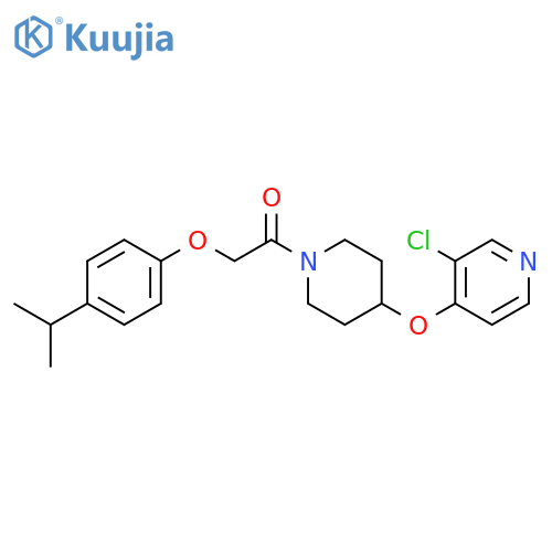 1-{4-[(3-chloropyridin-4-yl)oxy]piperidin-1-yl}-2-[4-(propan-2-yl)phenoxy]ethan-1-one structure