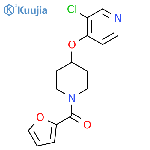 3-chloro-4-{1-(furan-2-carbonyl)piperidin-4-yloxy}pyridine structure