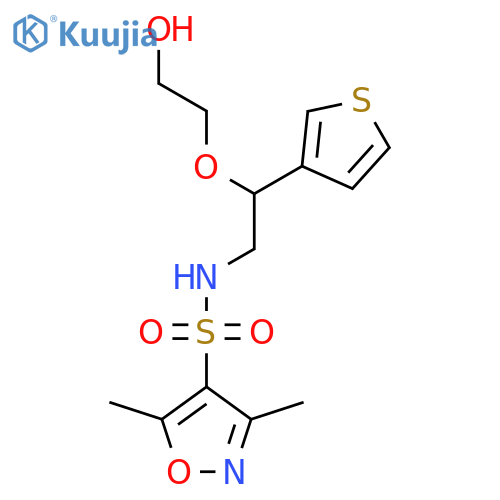 2-2-(3,5-dimethyl-1,2-oxazole-4-sulfonamido)-1-(thiophen-3-yl)ethoxyethan-1-ol structure