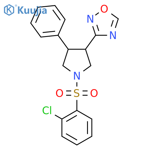 3-1-(2-chlorobenzenesulfonyl)-4-phenylpyrrolidin-3-yl-1,2,4-oxadiazole structure