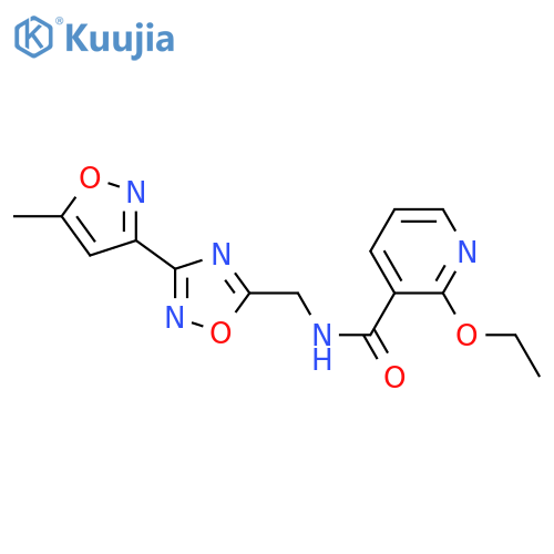 2-ethoxy-N-{[3-(5-methyl-1,2-oxazol-3-yl)-1,2,4-oxadiazol-5-yl]methyl}pyridine-3-carboxamide structure