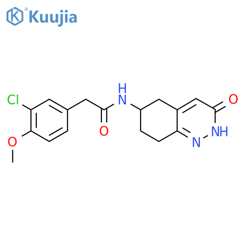 2-(3-chloro-4-methoxyphenyl)-N-(3-oxo-2,3,5,6,7,8-hexahydrocinnolin-6-yl)acetamide structure