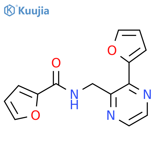 N-{3-(furan-2-yl)pyrazin-2-ylmethyl}furan-2-carboxamide structure