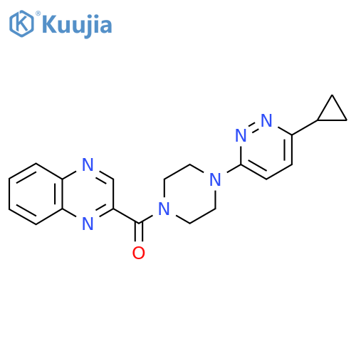 2-[4-(6-cyclopropylpyridazin-3-yl)piperazine-1-carbonyl]quinoxaline structure