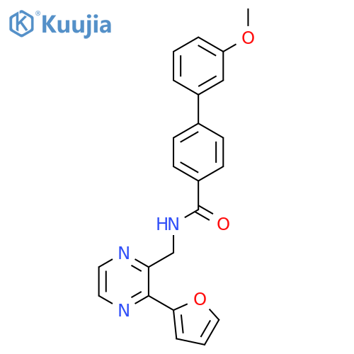 N-{[3-(furan-2-yl)pyrazin-2-yl]methyl}-3'-methoxy-[1,1'-biphenyl]-4-carboxamide structure
